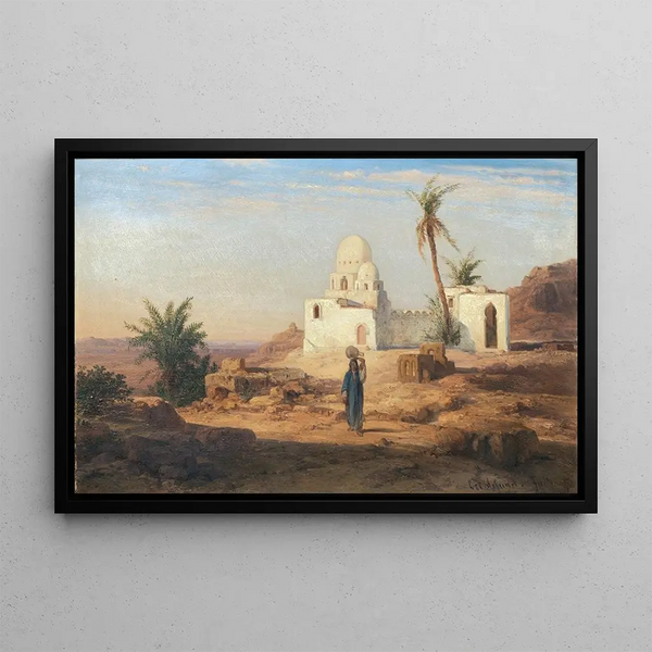 Near Aswan - Bernhard Fiedler — framed artwork on a wall