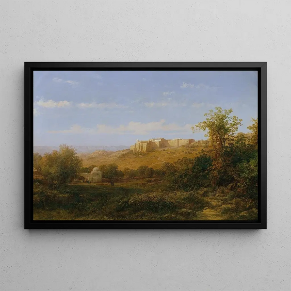 Monastère à Bethléem - Bernhard Fiedler — framed artwork on a wall