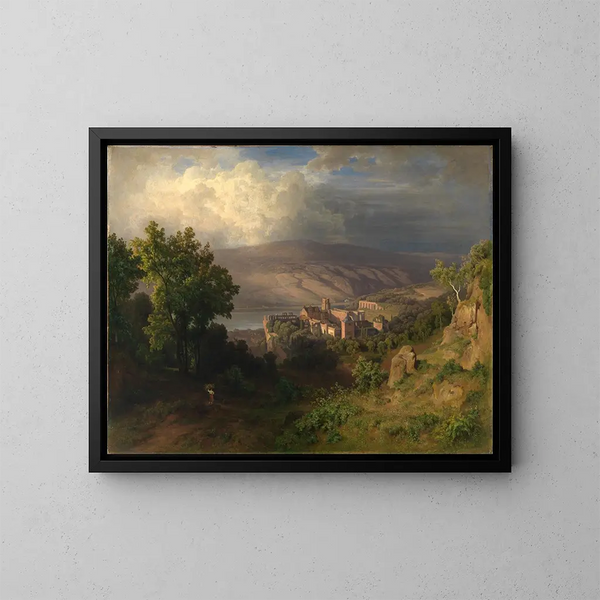 View of Heidelberg - Bernhard Fries — framed artwork on a wall