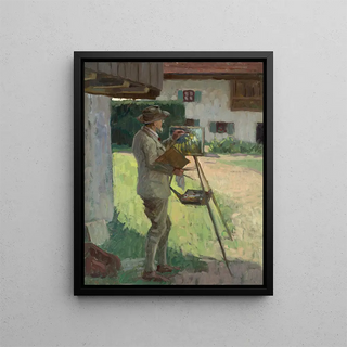 Theodor Hummel's painting in Prien-Harras - Bernhard Klinckerfuß — framed artwork on a wall