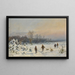 Hunters in the Snow - Bernhard Mühlig — framed artwork on a wall