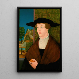 Portrait of Hans Rott - Bernhard Strigel — framed artwork on a wall