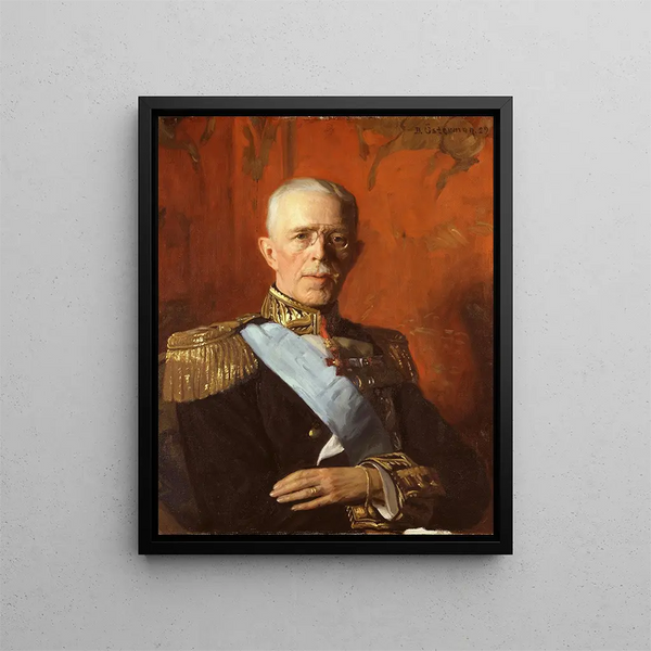 Gustave V 1858-1950 King of Sweden - Bernhard Störmann — framed artwork on a wall