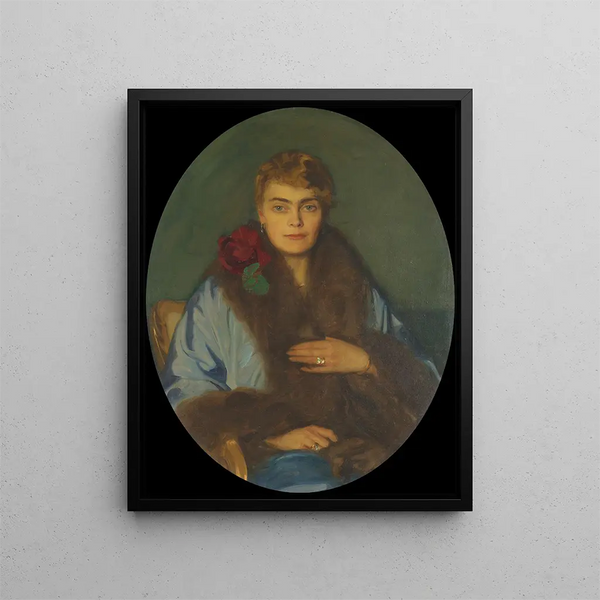 Portrait of Hilda Sterman - Bernhard Störmann — framed artwork on a wall