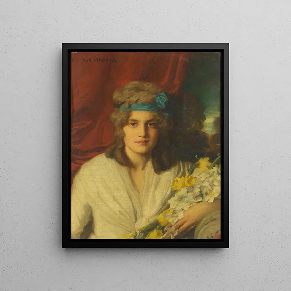 Portrait of a Woman - Bernhard Störmann — framed artwork on a wall