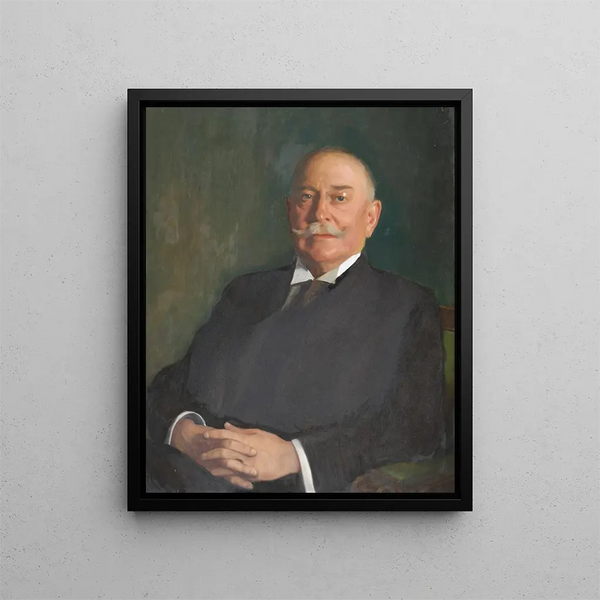 Portrait of the bank director Salin Sundsval - Bernhard Störmann — framed artwork on a wall