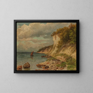 Cliffs of Chalk on Rügen Island - Berta von Grab — framed artwork on a wall