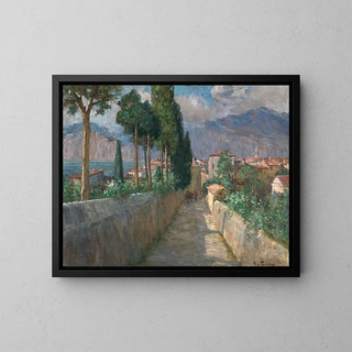 Grotto in Malcesine - Berta von Tarnóczy-Sprinzenberg — framed artwork on a wall
