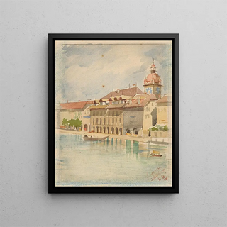 Hôtel de ville - Bertha Bucher — framed artwork on a wall