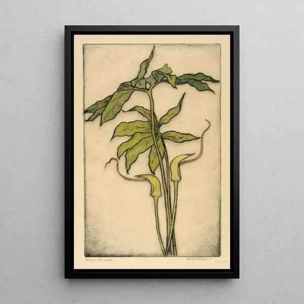 Green Dragon Painting - Bertha Jaques — framed artwork on a wall