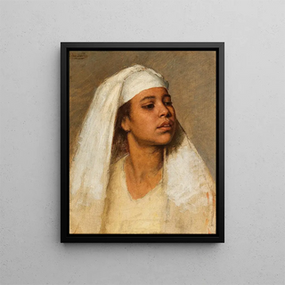 Portrait of a Coptic Woman - Bertha Müller — framed artwork on a wall
