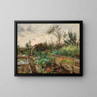 In the farm garden - Bertha von Tarnoczy — framed artwork on a wall