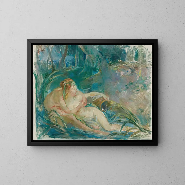 Apollon revealing his divinity to the shepherdess - Berthe Morisot — framed artwork on a wall