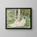 At the edge of the forest, Edma and Jeanne - Berthe Morisot — framed artwork on a wall
