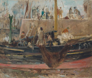 Boats at the dock - Berthe Morisot — artwork view