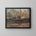 Boats at the dock - Berthe Morisot — framed artwork on a wall
