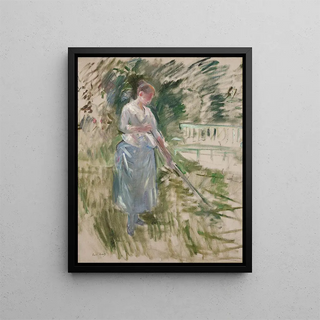 Faneuse - Berthe Morisot — framed artwork on a wall