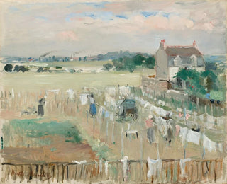 Hanging laundry to dry - Berthe Morisot — artwork view