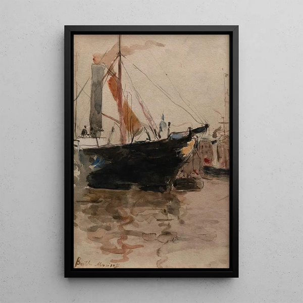 Reproduction of the painting Scene of port, Isle of Wight - Berthe Morisot