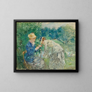In the Bois de Boulogne - Berthe Morisot — framed artwork on a wall