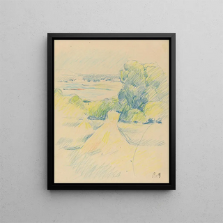 Landscape Painting - Berthe Morisot — framed artwork on a wall