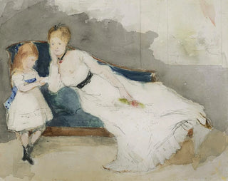 Madame Gobillard and her daughter Paule - Berthe Morisot — artwork view
