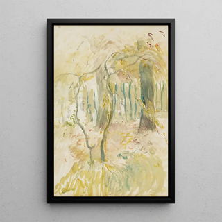 Forest Underbrush - Berthe Morisot — framed artwork on a wall