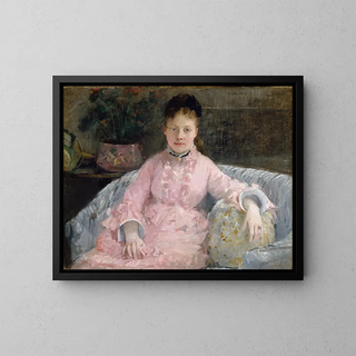 La robe rose - Berthe Morisot — framed artwork on a wall