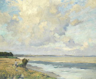 The south-west wind at Gorleston - Bertram Priestman — artwork view