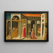 Saint Nicholas Resurrecting Three Young Men - Bicci di Lorenzo — framed artwork on a wall