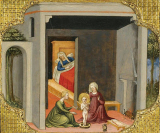 La Naissance de saint Nicolas de Bari - Bicci di Lorenzo — artwork view