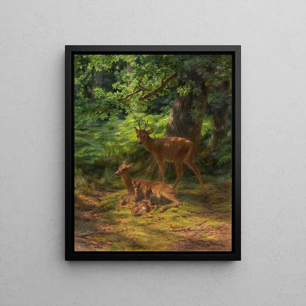Reproduction of the painting Stags and deer resting - Rosa Bonheur