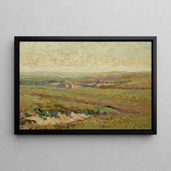 West Kansas View Painting - Birger Sandzén — framed artwork on a wall