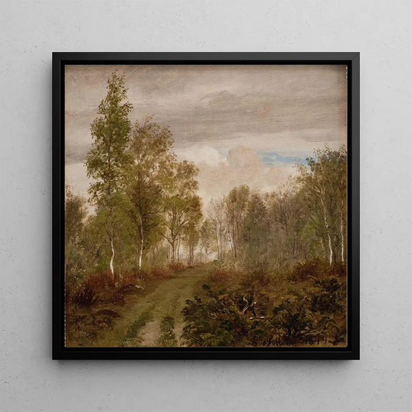 Birketrer painting p Ls after the rain - P C Skovgaard — framed artwork on a wall