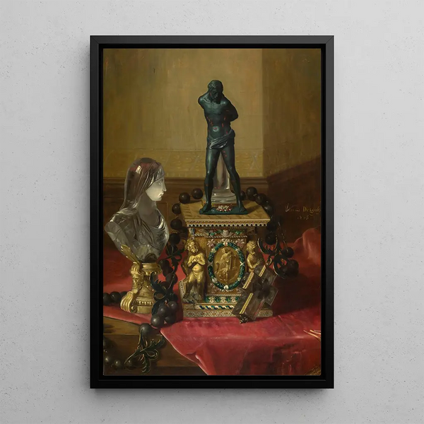 at the Louvre - Blaise-Alexandre Desgoffe — framed artwork on a wall