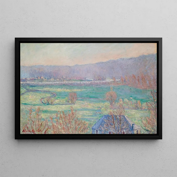 La Maison bleue aux environs de Giverny - Blanche Hoschedé-Monet — framed artwork on a wall