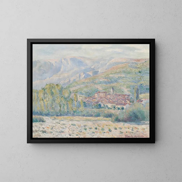 Village de PoujalsurOrb - Blanche Hoschedé-Monet — framed artwork on a wall
