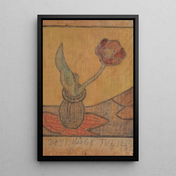 Reproduction of the painting La Tulipe violette, New York - Blanche Lazzell