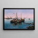 in the port - Blas Olleros y Quintana — framed artwork on a wall