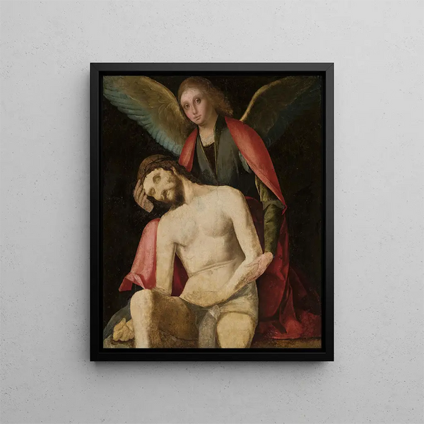 Angel Pietà - Boccaccino — framed artwork on a wall