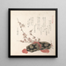 Mailbox and Plum Blossom Flowers - Kubo Shunman — framed artwork on a wall