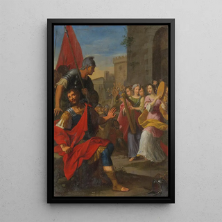 Reproduction of the painting Jephté et sa fille - Ecole bolonaise
