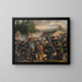 The Battle of Tabor Bridge at Leopoldstadt on October 6, 1848 - Bonaventura Emler — framed artwork on a wall