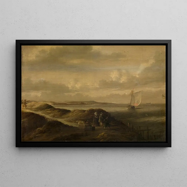 Marine landscape painting - Bonaventura Peeters the Elder — framed artwork on a wall