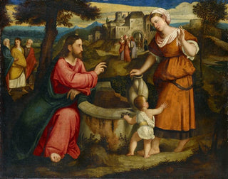 The Christ and the Samaritan at Jacob's Well in Sychar - Bonifacio Veronese — artwork view