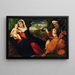 Sainte Famille dans un paysage - Bonifacio Veronese — framed artwork on a wall