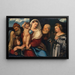 Madonna and Child with Saints - Bonifacio Veronese — framed artwork on a wall