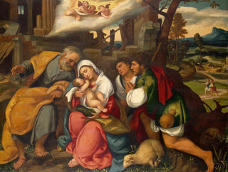 L'Adoration des bergers - Bonifacio Veronese — artwork view