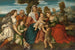 The Holy Family with Saint Dorothy and the Child John the Baptist and Tobiah with an angel - Bonifacio Veronese — artwork view