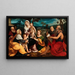 La Sainte Famille entourée de saints - Bonifacio Veronese — framed artwork on a wall